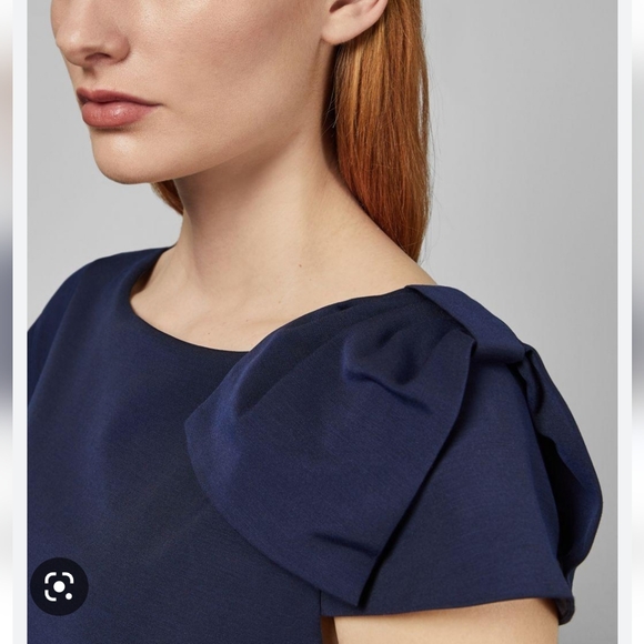 Ted Baker Bow Detail Fitted Dress Size 0 - Picture 2 of 5
